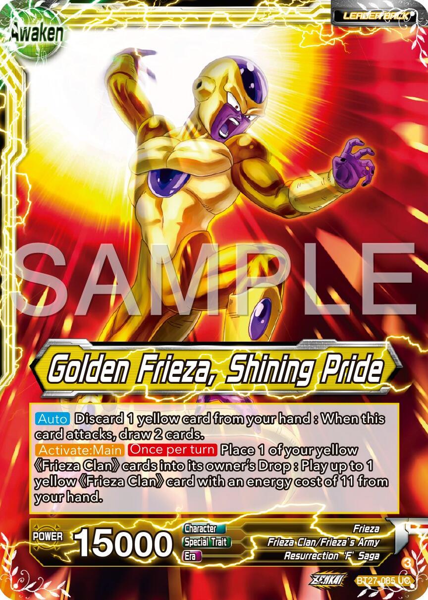 Frieza // Golden Frieza, Shining Pride BT27-065 Dragon Ball Super: History of Z