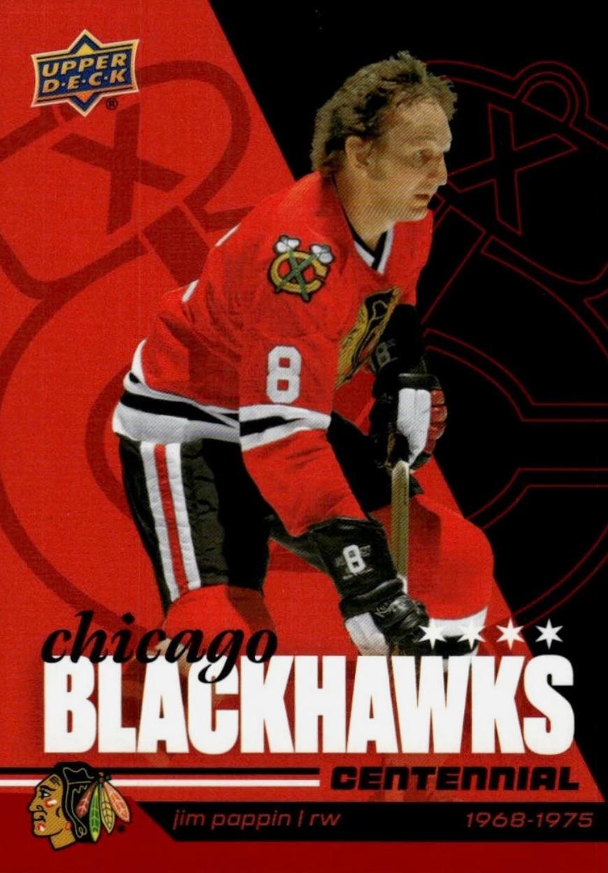 Jim Pappin #77 2025 Upper Deck Chicago Blackhawks Centennial Hockey