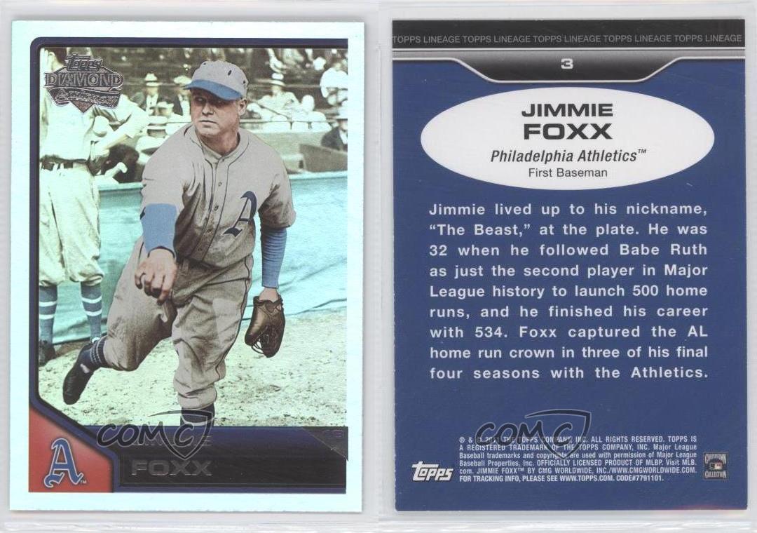 Jimmy Fox #3 Baseball Cards 2011 Topps Diamond Anniversary Factory Set Limited Edition