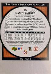 [Back]  | Manny Ramirez Baseball Cards 2003 Upper Deck Standing O