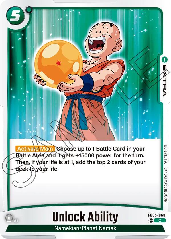 Unlock Ability FB05-068 Dragon Ball Fusion World New Adventure