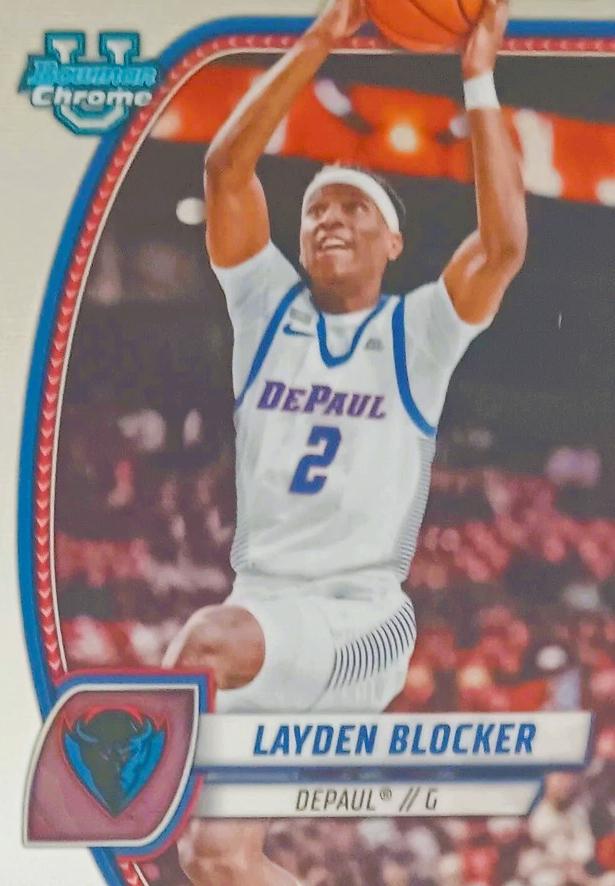 Layden Blocker #95 Basketball Cards 2024 Bowman Chrome University