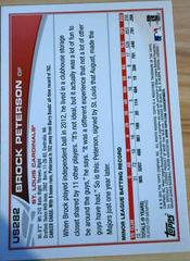 Back Of Card | Brock Peterson Baseball Cards 2013 Topps Update