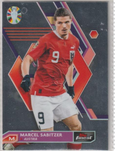 Marcel Sabitzer #4 Soccer Cards 2023 Topps Finest Road to UEFA EURO
