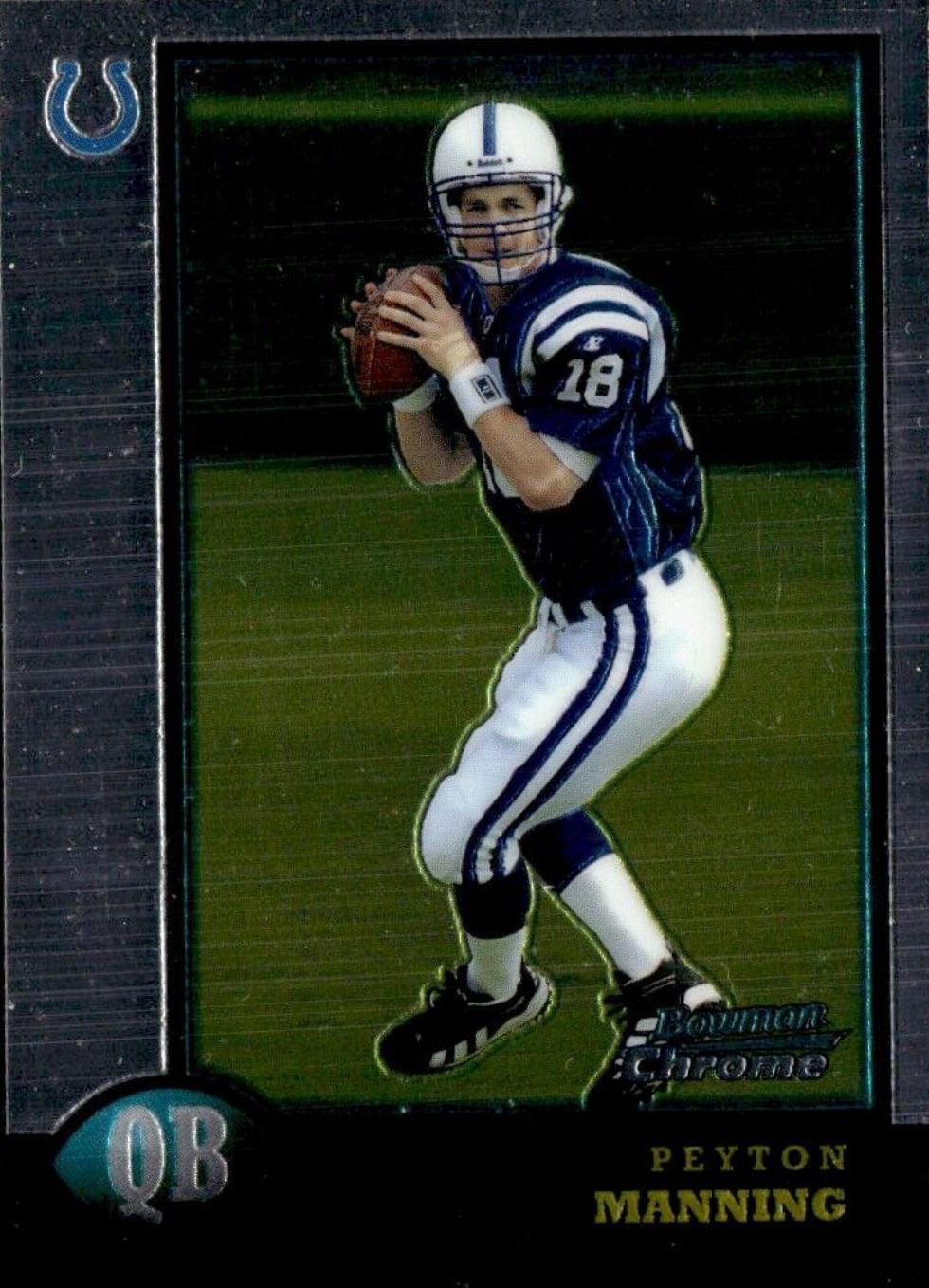 Peyton Manning #1 Football Cards 1998 Bowman Chrome