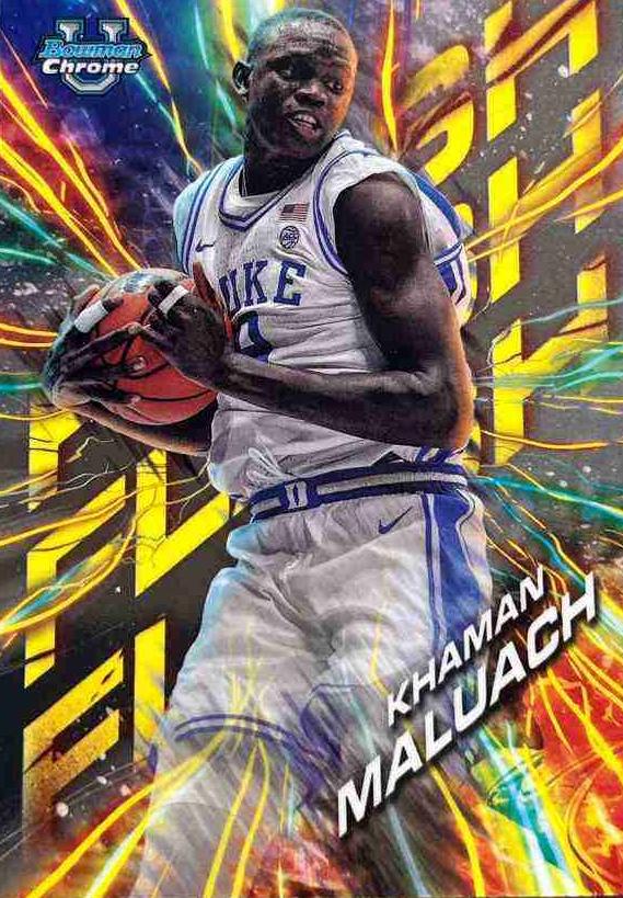 Khaman Maluach #FL-14 Basketball Cards 2024 Bowman Chrome University Flash