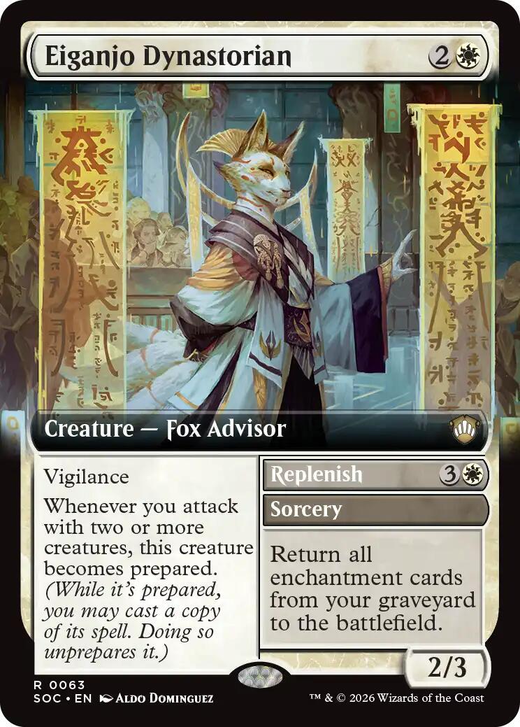 Tap to enlarge Eiganjo Dynastorian – Extended Art, Magic Secrets of Strixhaven Commander