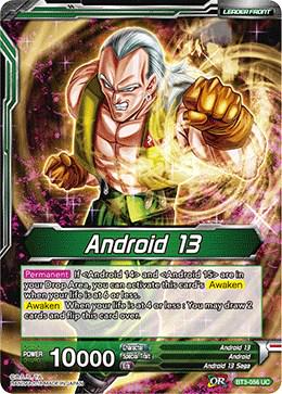 Android 13 // Thirst for Destruction, Android 13 BT3-056 Dragon Ball Super Cross Worlds
