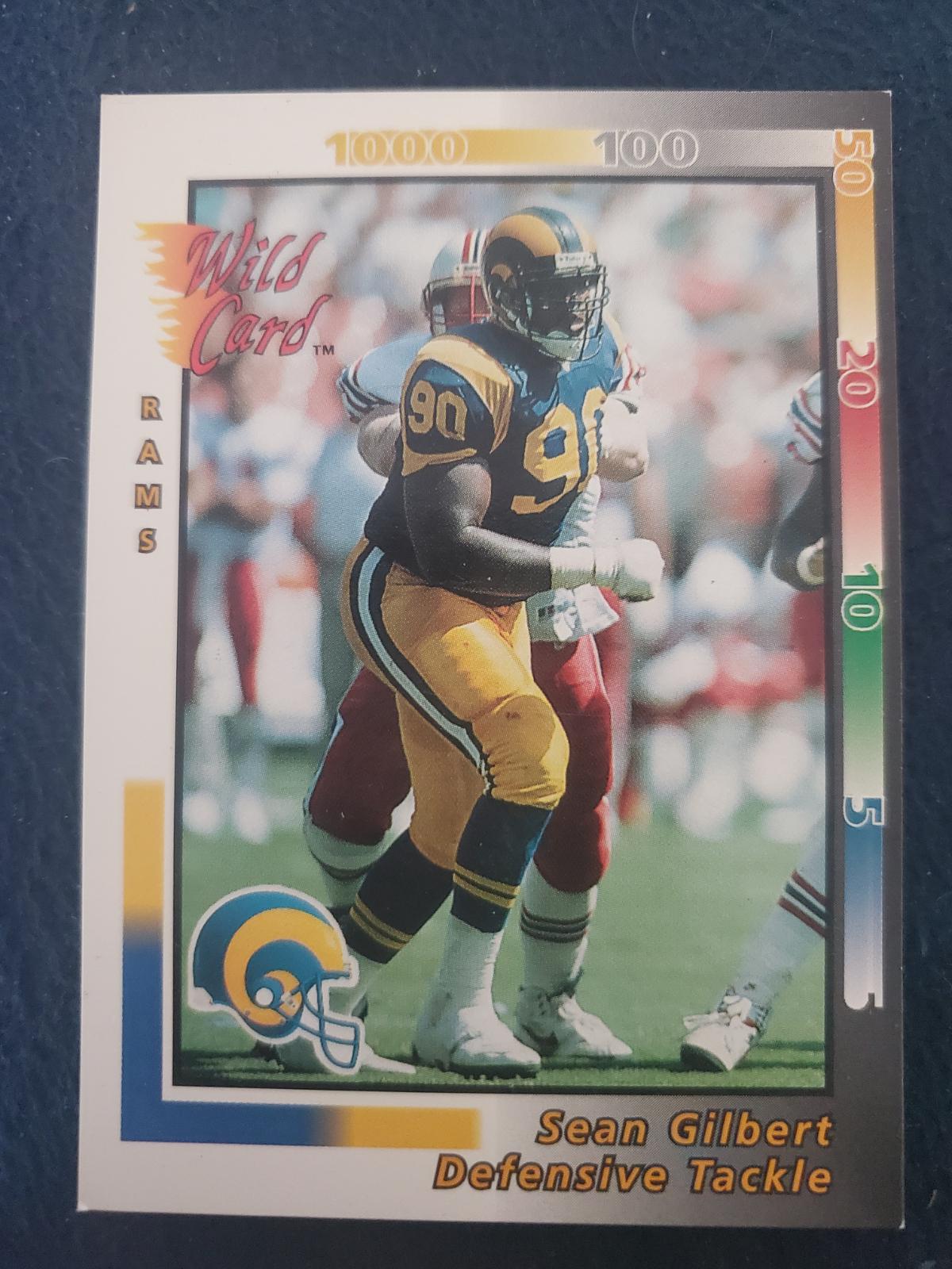 Sean Gilbert #385 Football Cards 1992 Wild Card