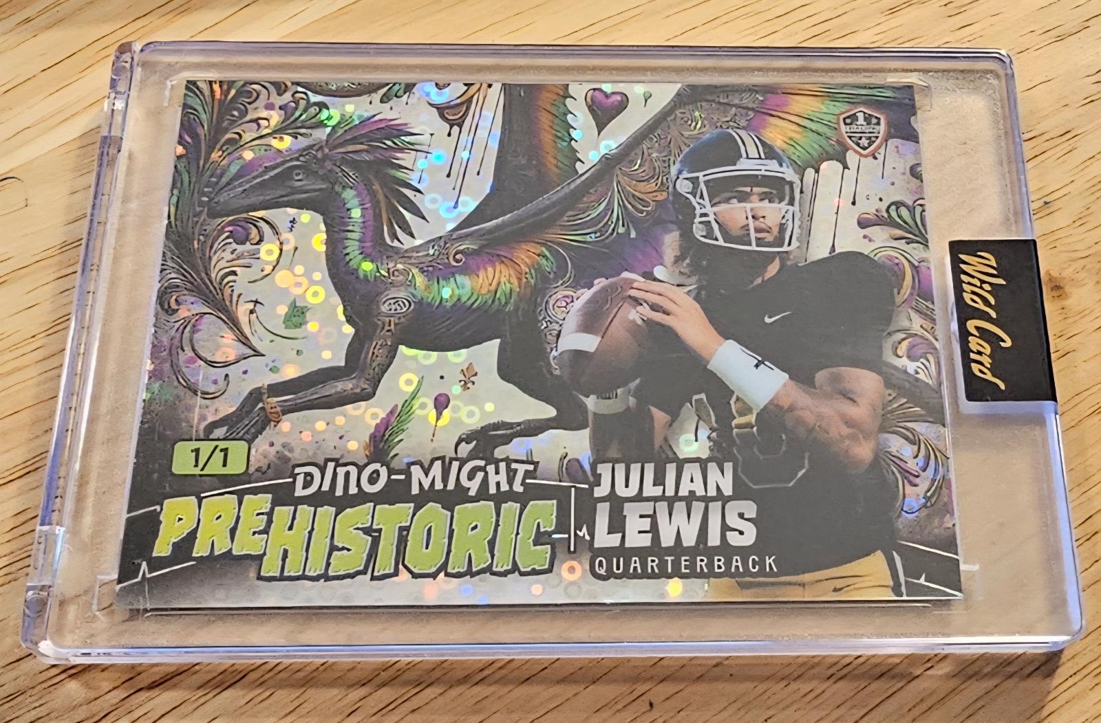Julian Lewis #PHPTE2-JL 2024 Wild Card Alumination Dino Might Pre Historic Football