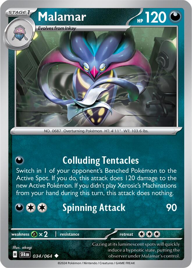Malamar #34 Pokemon Shrouded Fable