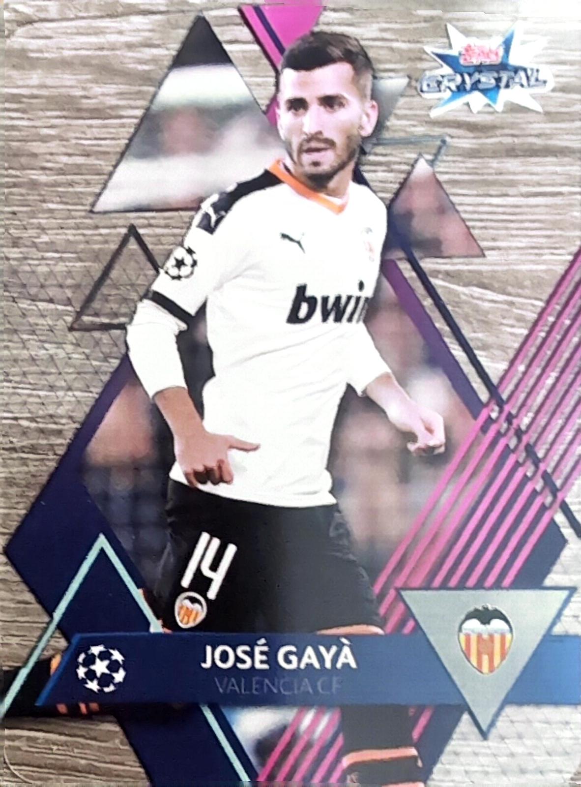 Jose Gaya #16 Soccer Cards 2019 Topps UEFA Champions League Crystal