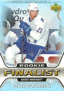 Peter Forsberg #87 2005 Upper Deck Finalist Hockey
