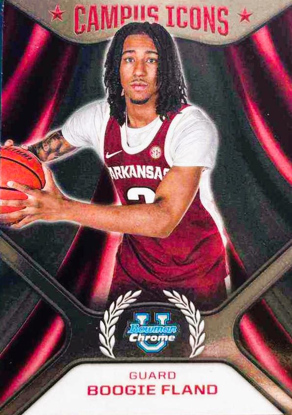Boogie Fland #CI-6 Basketball Cards 2024 Bowman Chrome University Campus Icons