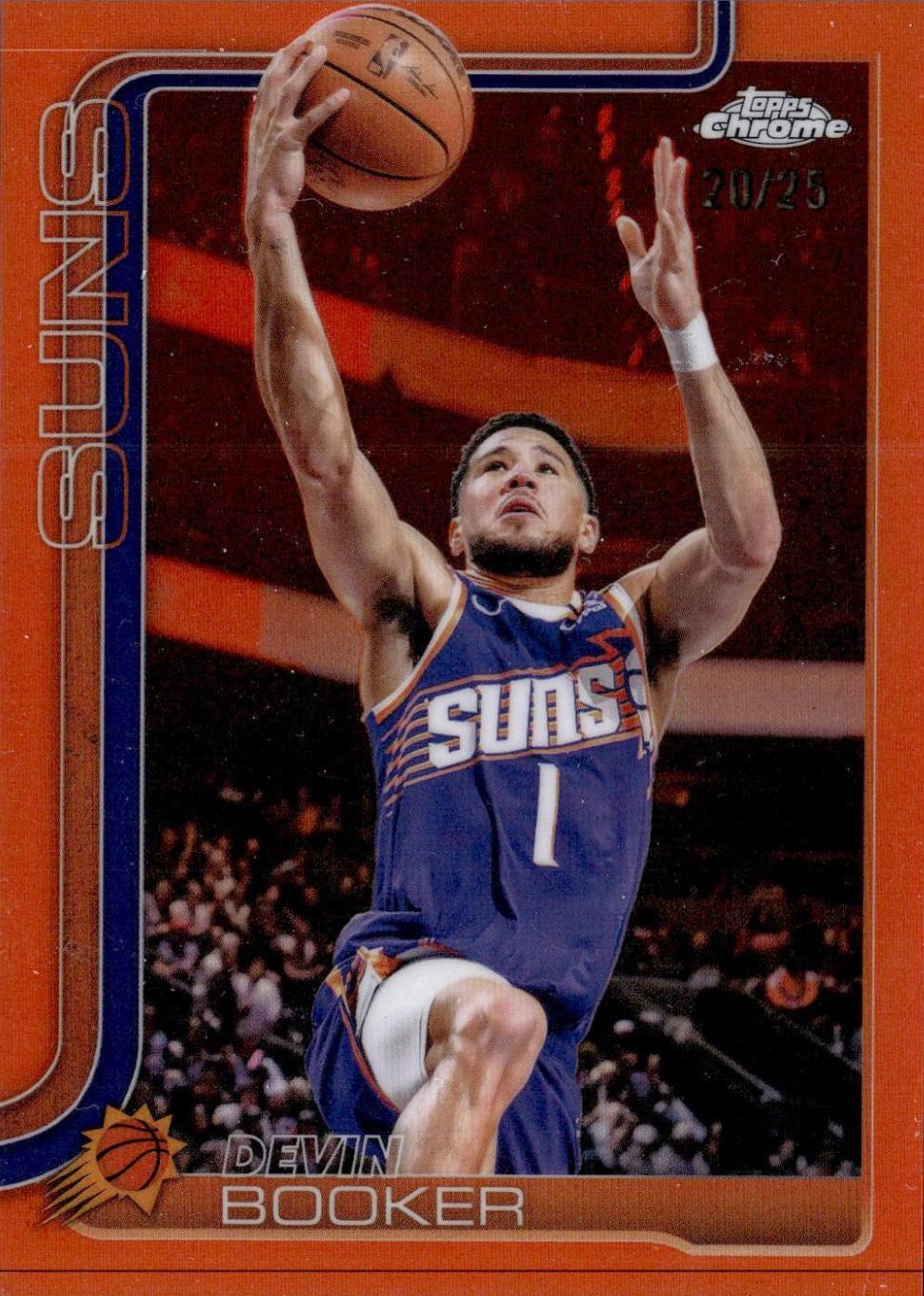 Devin Booker [Orange Refractor] (2025 Topps Chrome)
