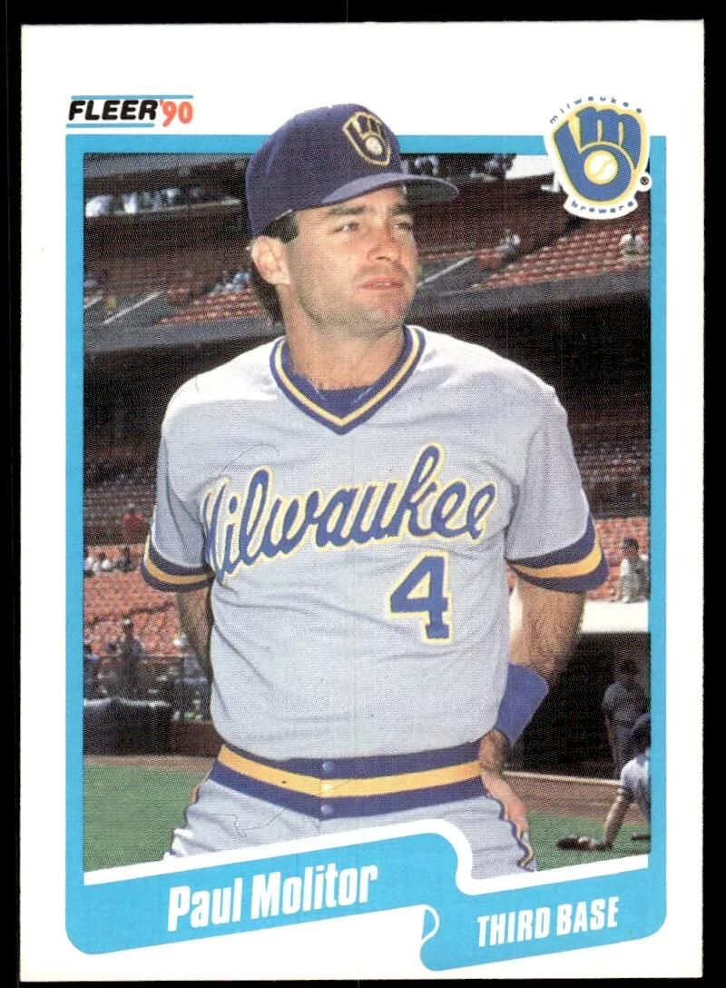 Paul Molitor #330 Baseball Cards 1990 Fleer