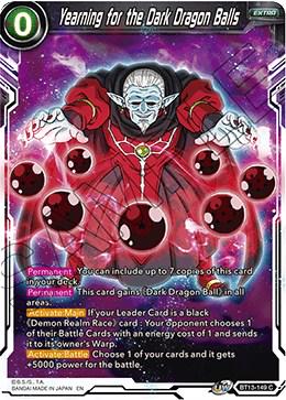 Yearning for the Dark Dragon Balls BT13-149 Dragon Ball Super Supreme Rivalry
