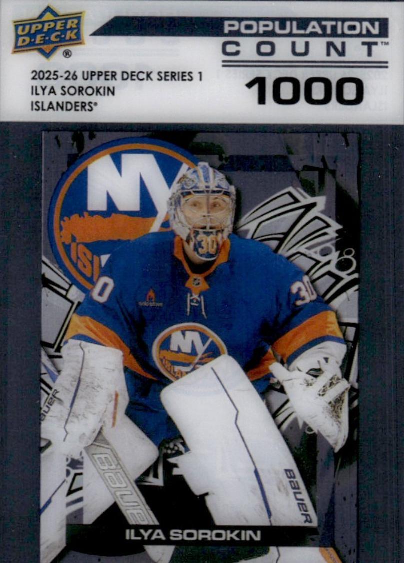 Ilya Sorokin #PC-2 2025 Upper Deck Population Count 1000 Hockey