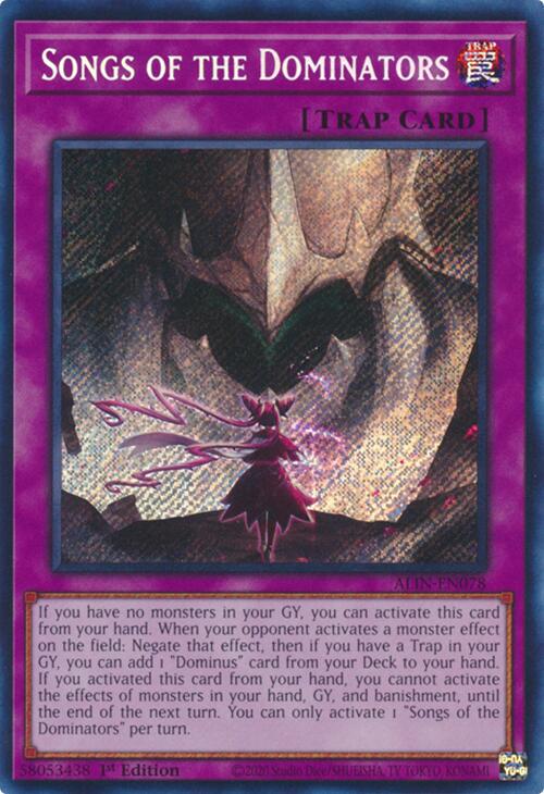 Songs of the Dominators ALIN-EN078 YuGiOh Alliance Insight