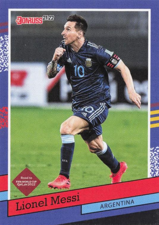 Lionel Messi #10 Soccer Cards 2021 Panini Donruss 1991 Tribute