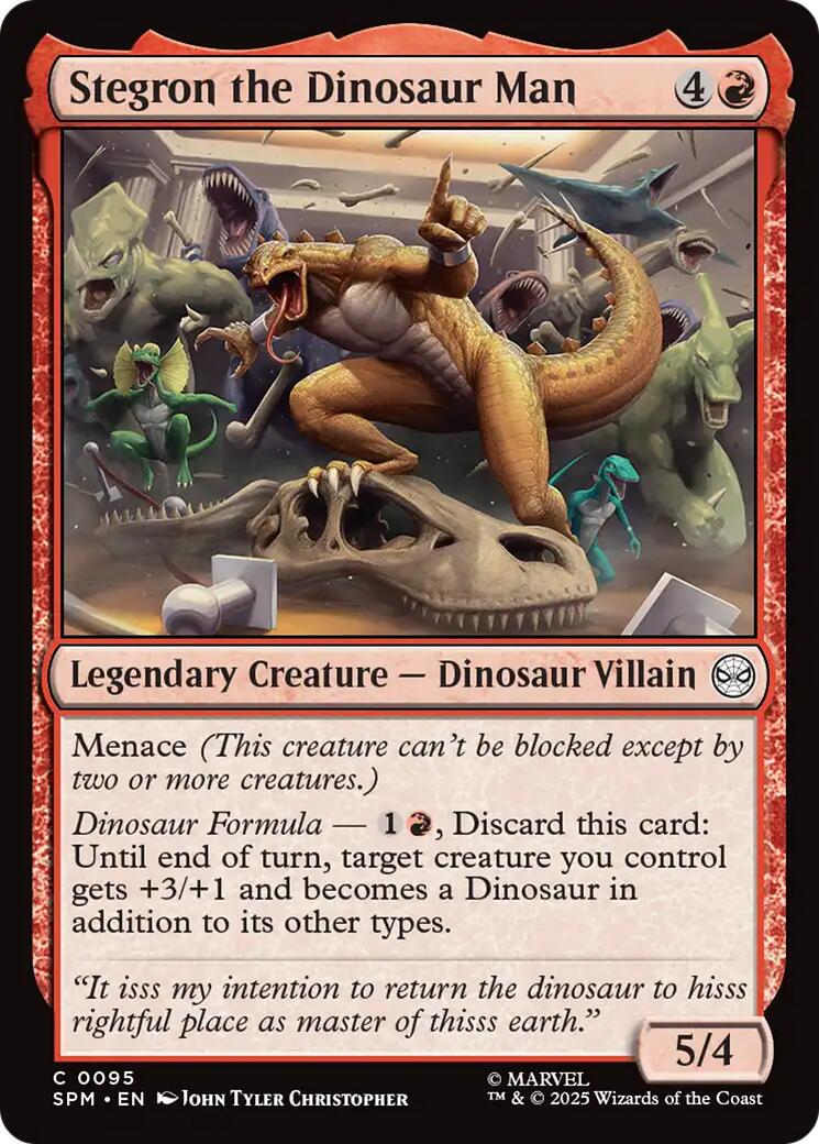 Stegron the Dinosaur Man [Foil] #95 Prices | Magic Marvel Spider
