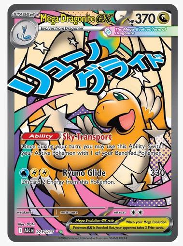 ポケモンカードゲーム Ascended Heroes Mega Dragonite EX MUR/MA Mega Dragonite ex #271 Prices | Pokemon Ascended Heroes | Pokemon