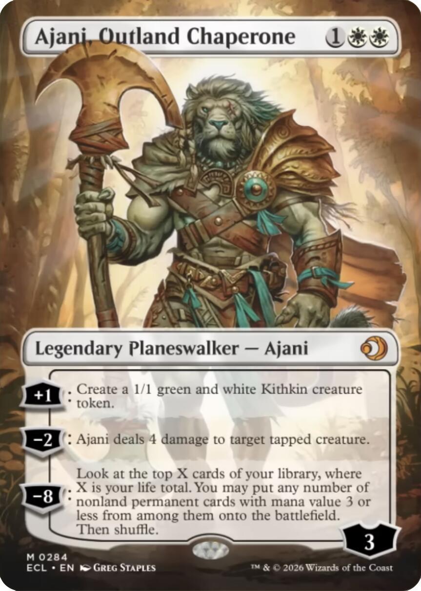 Ajani, Outland Chaperone [Borderless] #284 Prices | Magic Lorwyn