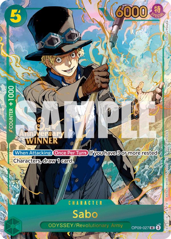 Sabo [3rd Anniversary Winner] OP09-027 Prices | One Piece Promo