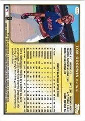 Back Of Card | Tom Goodwin Baseball Cards 1999 Topps