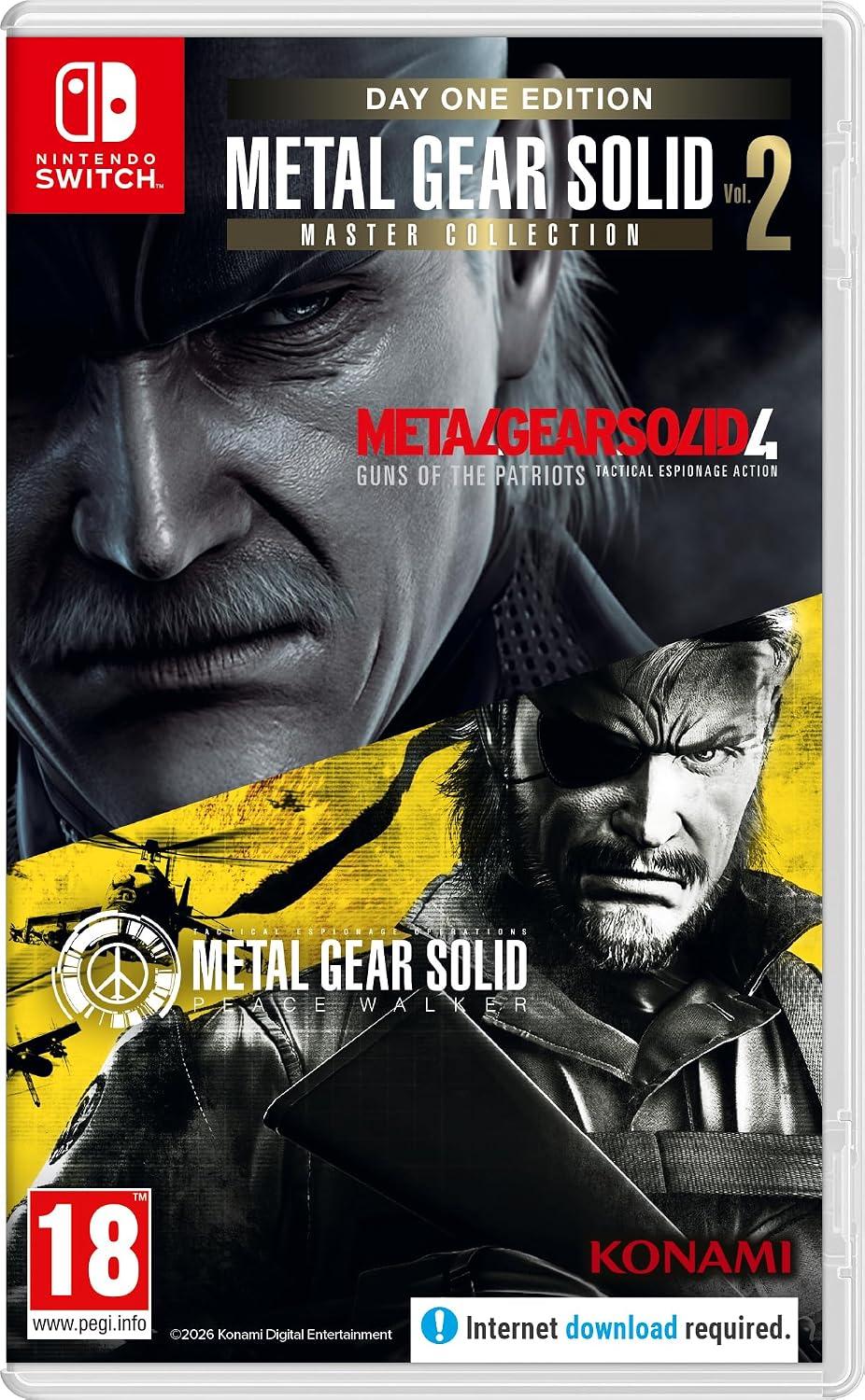 Carátula de Metal Gear Solid: Master Collection Vol. 2 Day One Edition para Switch (edición PAL España)