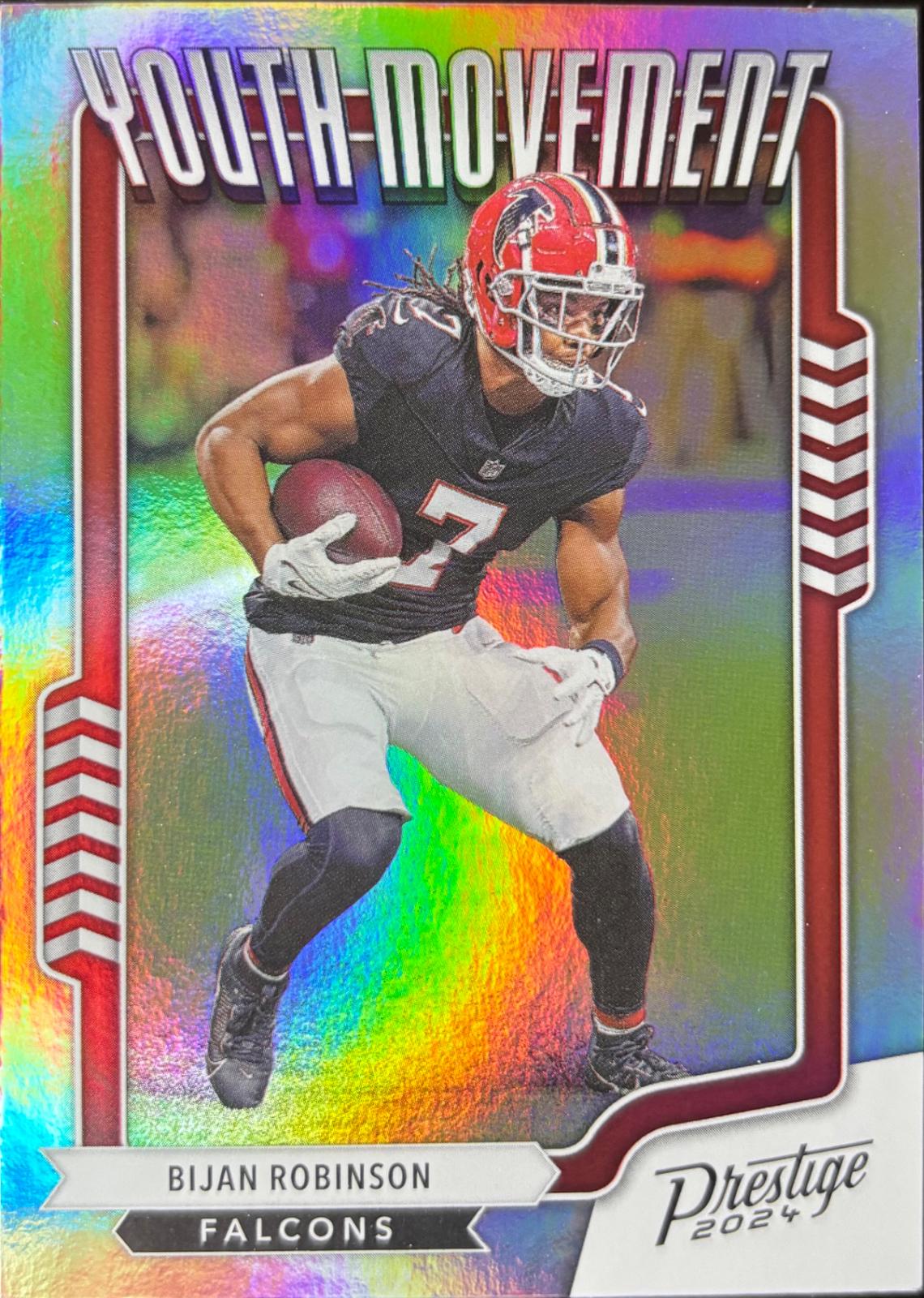 Bijan Robinson #YM-BRN Football Cards 2024 Panini Prestige Youth Movement