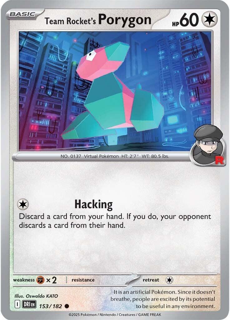 Team Rocket's Porygon #153 Pokemon Destined Rivals