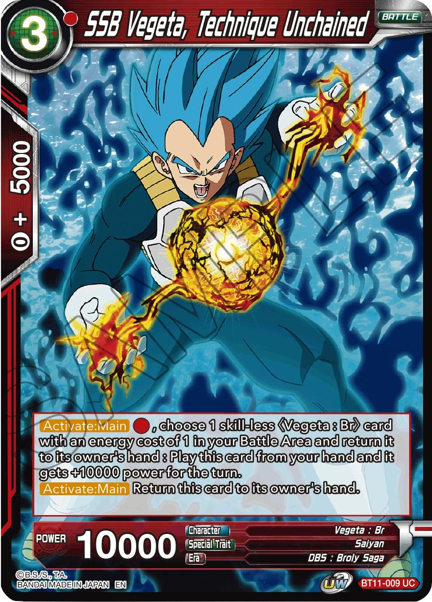 SSB Vegeta, Technique Unchained BT11-009 Dragon Ball Super Vermilion Bloodline