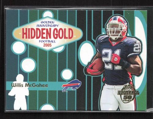 Willis McGahee #HG7 Football Cards 2005 Topps Golden Anniversary Hidden Gold