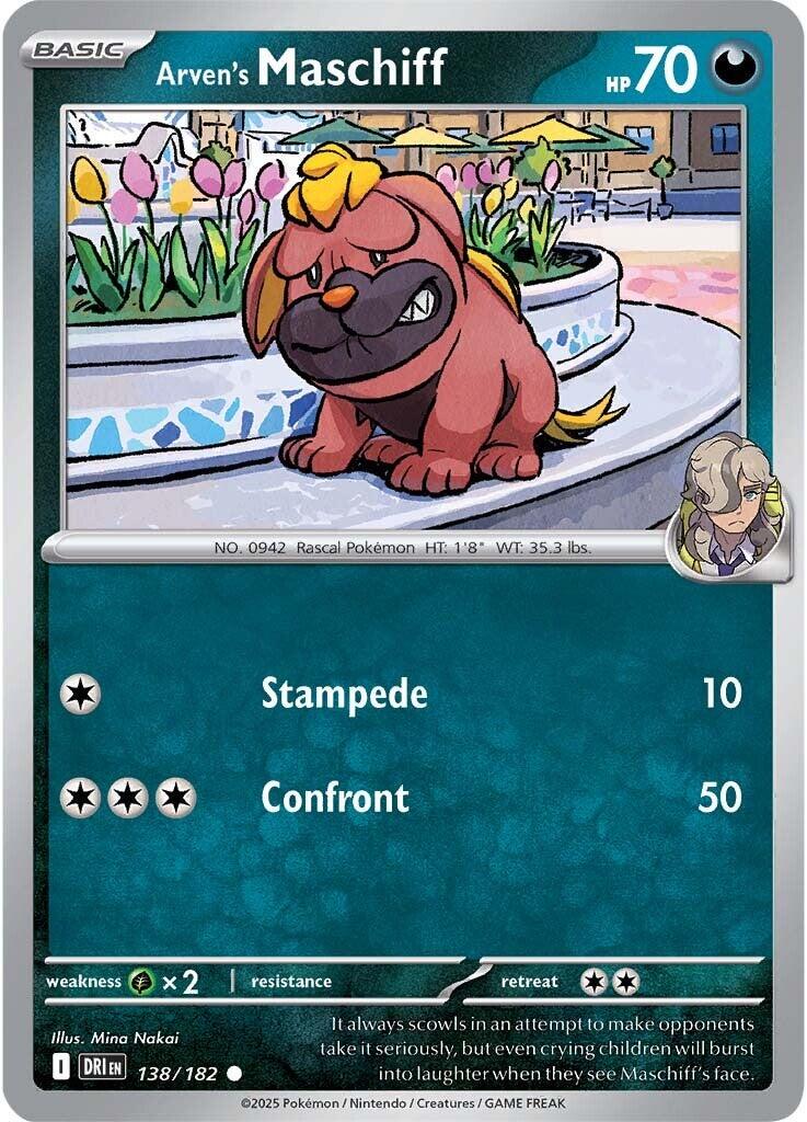 Arven's Maschiff #138 Pokemon Destined Rivals