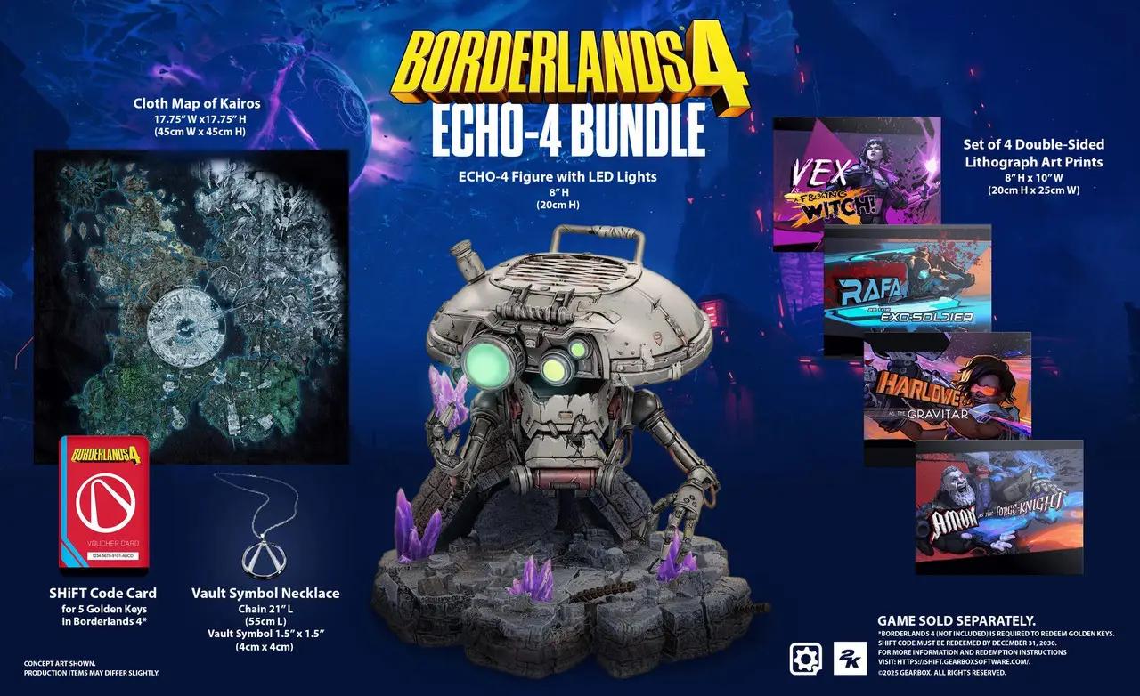 Carátula de Borderlands 4 Echo 4 Bundle Collector's Edition para PS5 (edición PAL España)