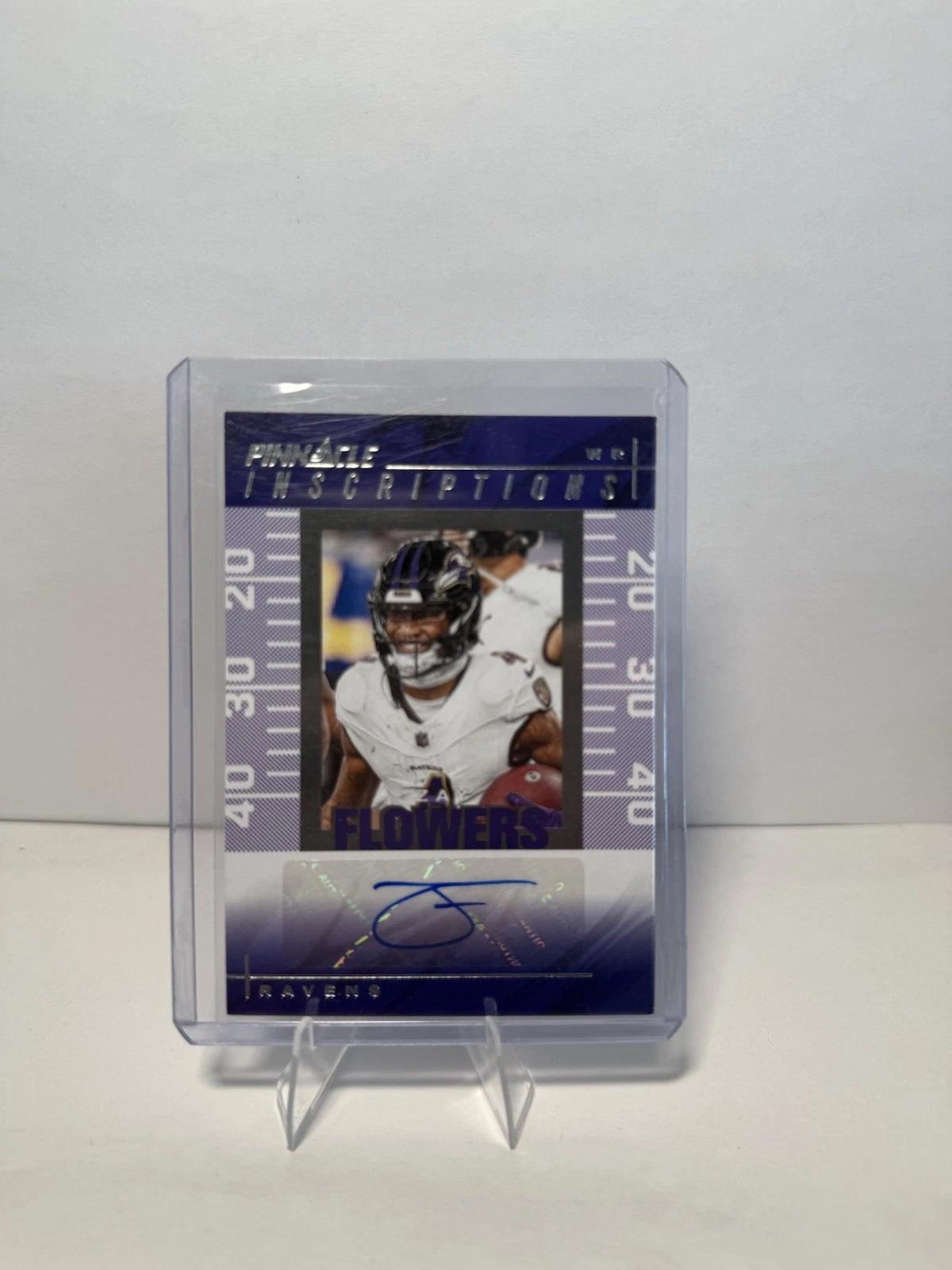 Zay Flowers #PI-ZFS 2024 Panini Encore Pinnacle Inscriptions Football