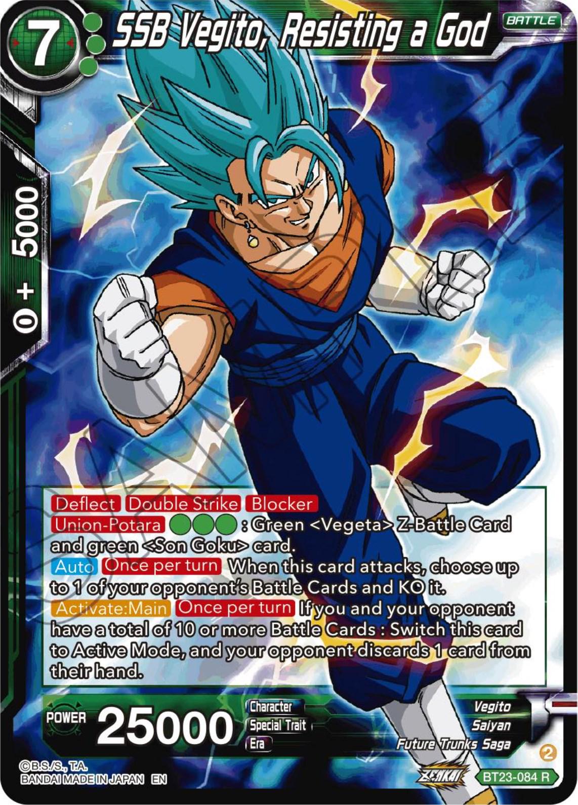 SSB Vegito, Resisting a God BT23-084 Dragon Ball Super Perfect Combination