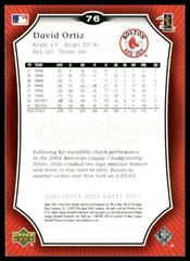 Card Back | David Ortiz Baseball Cards 2005 Upper Deck Sweet Spot