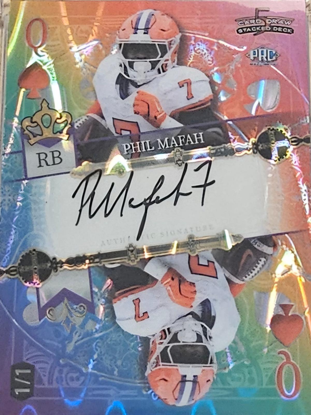 Phil Mafah #SDPS-PMA 2024 Wild Card 5 Card Draw Stacked Deck Football