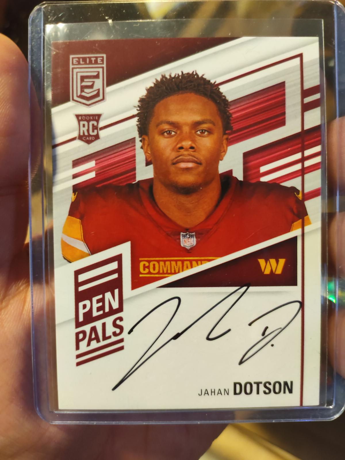 Jahan Dotson #PP-JD Football Cards 2022 Panini Donruss Elite Pen Pals Autographs