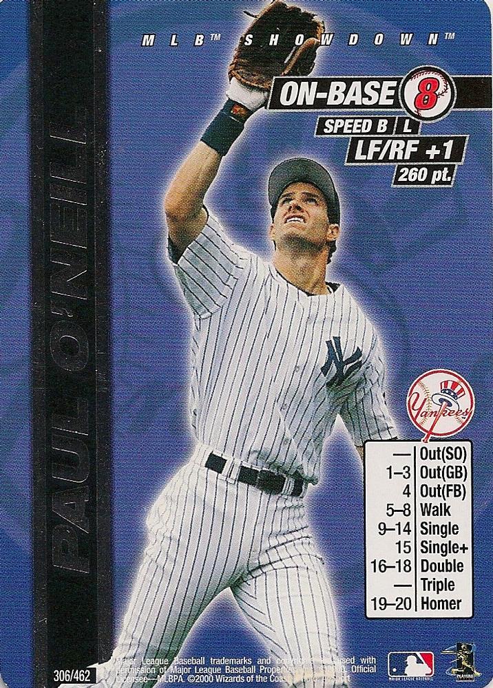 Paul O'Neill #306 2000 MLB Showdown
