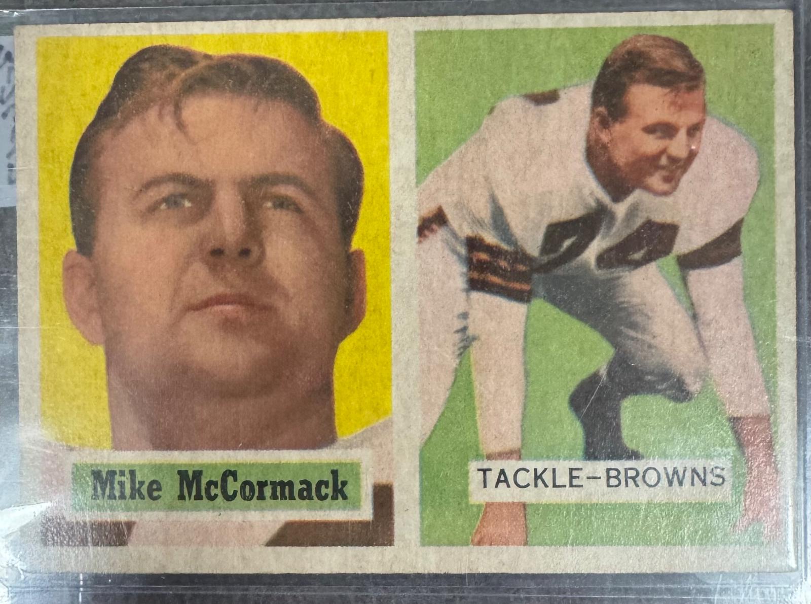 Mike McCormack #3 Football Cards 1957 Topps