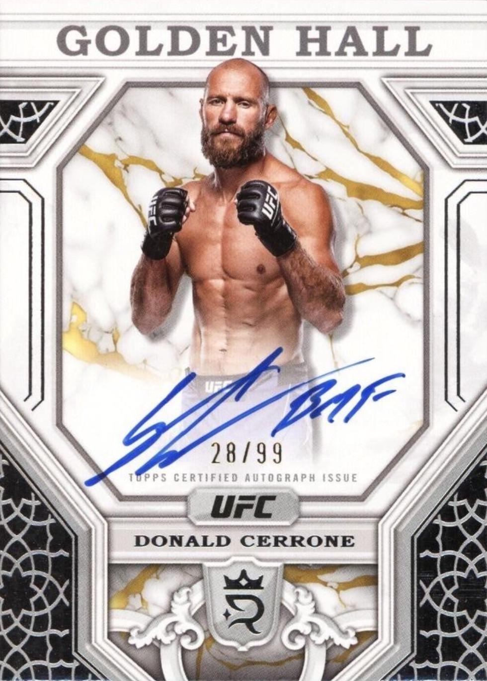 Donald Cerrone #GH-DE Ufc Cards 2024 Topps Royalty UFC Golden Hall Autograph