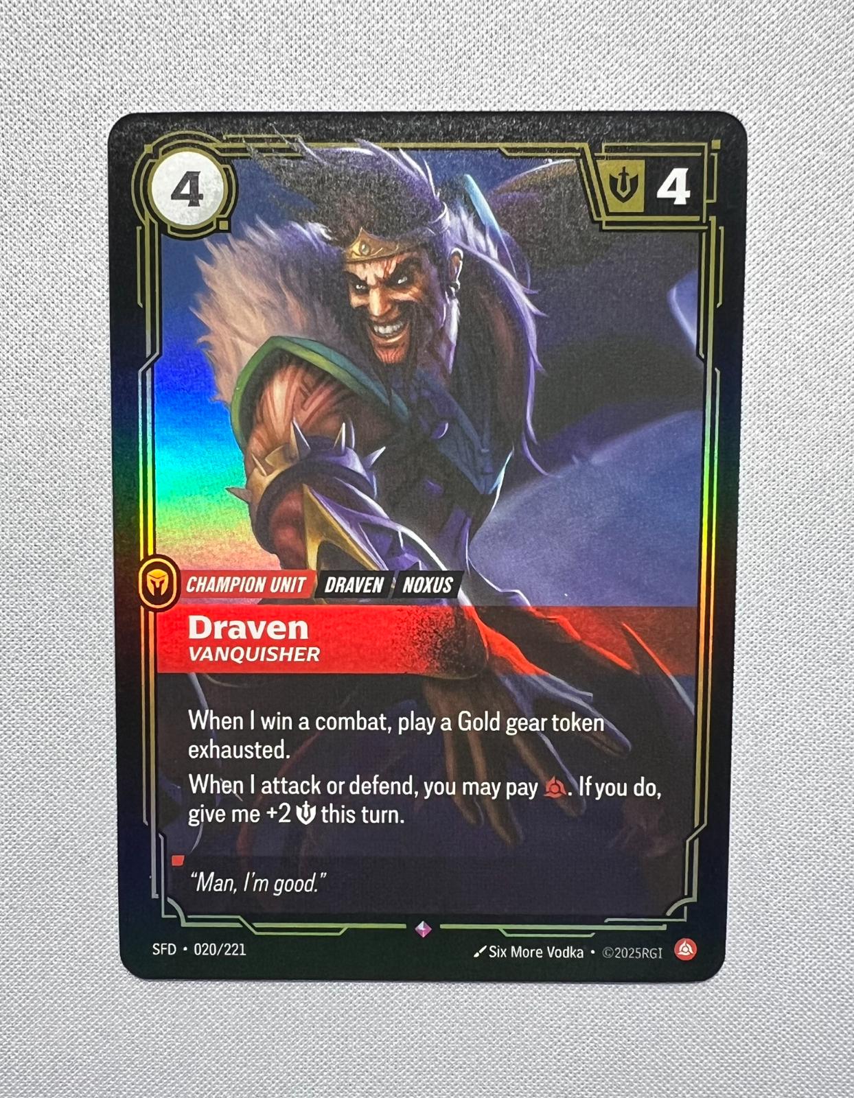 Draven - Vanquisher | Ungraded | Riftbound Spiritforged