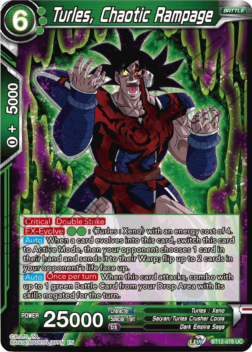 Turles, Chaotic Rampage BT12-078 Dragon Ball Super Vicious Rejuvenation