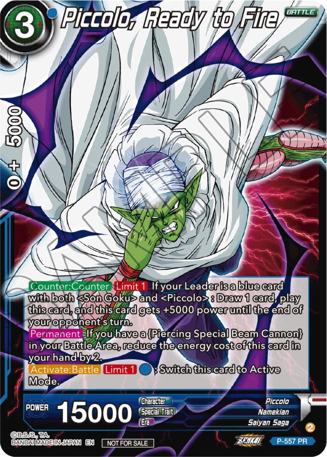 Piccolo, Ready to Fire P-557 Dragon Ball Super Divine Multiverse Release Promos