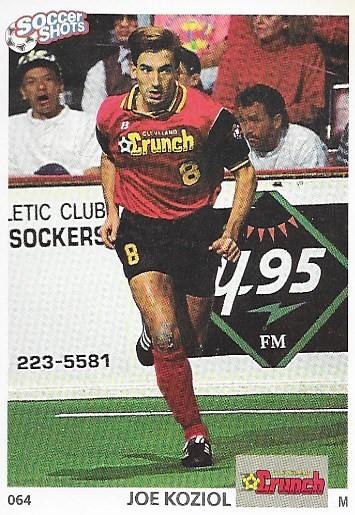 Joe Koziol #64 Soccer Cards 1991 Soccer Shots MSL