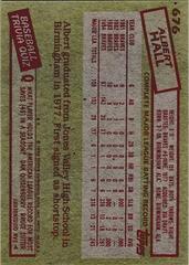 Back Of Card | Albert Hall Baseball Cards 1985 Topps