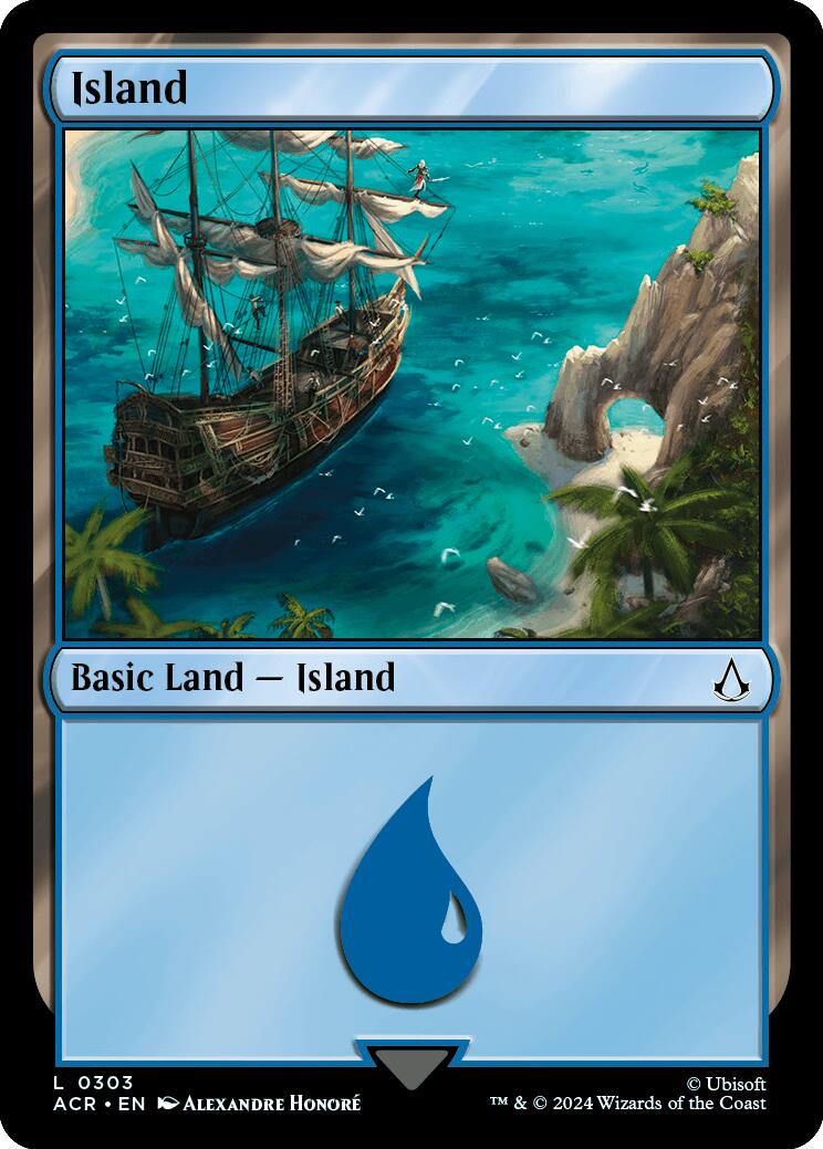 Island #303 Magic Assassin's Creed